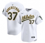 Men's Oakland Athletics #37 Tyler Soderstrom White Home Limited Stitched Jersey
