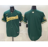 Men's Oakland Athletics Blank 2026 Green Alternate Sacramento Celebrating 125 Years Vapor Limited Stitched Baseball Jersey