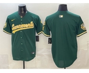 Men's Oakland Athletics Blank 2026 Green Alternate Sacramento Celebrating 125 Years Vapor Limited Stitched Baseball Jersey
