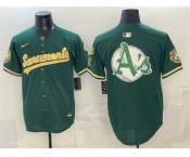 Men's Oakland Athletics Team Big Logo 2026 Green Alternate Sacramento Celebrating 125 Years Vapor Limited Stitched Baseball Jerseys