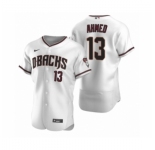 Men's Arizona Diamondbacks #13 Nick Ahmed Nike White Crimson Authentic 2020 Home Jersey