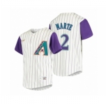 Men's Arizona Diamondbacks #2 Starling Marte Nike Cream 2020 Cooperstown Collection Alternate Jersey