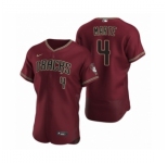 Men's Arizona Diamondbacks #4 Ketel Marte Nike Crimson Authentic 2020 Alternate Jersey