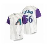 Men's Arizona Diamondbacks #56 Kole Calhoun Nike Cream 2020 Cooperstown Collection Alternate Jersey