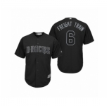 Men's Arizona Diamondbacks #6 David Peralta Freight Train Black 2019 Players' Weekend Replica Jersey