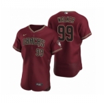 Men's Arizona Diamondbacks #99 Taijuan Walker Nike Crimson Authentic 2020 Alternate Jersey