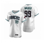 Men's Arizona Diamondbacks #99 Taijuan Walker Nike White Teal Authentic 2020 Alternate Jersey