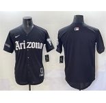 Men's Arizona Diamondbacks Blank Black 'Gothic Desert Fang Edition' Vapor Premier Limited Stitched Baseball Jersey