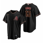 Men's Nike Arizona Diamondbacks #13 Nick Ahmed Black Alternate Stitched Baseball Jersey