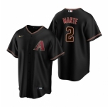Men's Nike Arizona Diamondbacks #2 Starling Marte Black Alternate Stitched Baseball Jersey