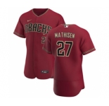 Men's Nike Arizona Diamondbacks #27 Wyatt Mathisen Crimson Authentic Alternate Team Baseball Jersey