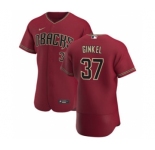 Men's Nike Arizona Diamondbacks #37 Kevin Ginkel Crimson Authentic Alternate Team Baseball Jersey