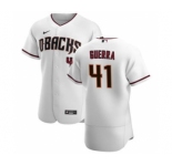 Men's Nike Arizona Diamondbacks #41 Junior Guerra White Crimson Authentic Home Team Baseball Jersey