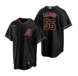 Men's Nike Arizona Diamondbacks #56 Kole Calhoun Black Alternate Stitched Baseball Jersey