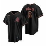 Men's Nike Arizona Diamondbacks #6 David Peralta Black Alternate Stitched Baseball Jersey
