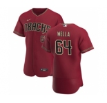 Men's Nike Arizona Diamondbacks #64 Keury Mella Crimson Authentic Alternate Team Baseball Jersey