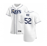 Men's Nike Tampa Bay Rays #52 Chaz Roe White Home 2020 Authentic Player Baseball Jersey