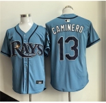Men's Tampa Bay Rays #13 Junior Caminero Blue 2026 Limited Stitched Baseball Jersey