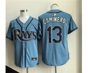 Men's Tampa Bay Rays #13 Junior Caminero Blue 2026 Limited Stitched Baseball Jersey