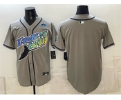 Men's Tampa Bay Rays Blank Gray 2026 AL East Champions Patch Vapor Limited Stitched Baseball Jersey