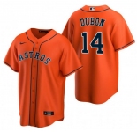 Men's Houston Astros #14 Mauricio Dubón Orange Cool Base Stitched Baseball Jersey