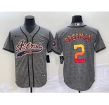 Men's Houston Astros #2 Alex Bregman Grey Gridiron Cool Base Stitched Baseball Jersey