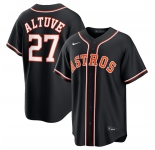 Men's Houston Astros #27 Jose Altuve 2026 Black Out Stitched Baseball Jersey
