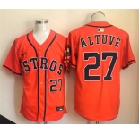 Men's Houston Astros #27 Jose Altuve Orange Limited Stitched Jersey