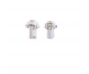 Men's Houston Astros #27 Jose Altuve White New Gold 2022 World Series Champions Stitched FlexBase Authentic Nike Jersey