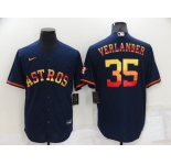 Men's Houston Astros #35 Justin Verlander 2022 Navy Cool Base Stitched Jersey