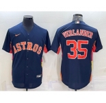 Men's Houston Astros #35 Justin Verlander Navy Blue Stitched MLB Cool Base Nike Jersey
