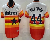 Men's Houston Astros #44 Still Tippin Orange Rainbow Cooperstown Stitched Cool Base Jersey