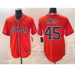 Men's Houston Astros #45 Tatsuya Imai Orange Cool Base Stitched Jersey