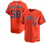 Men's Houston Astros #58 Hunter Brown Orange 2025 Alternate Limited Stitched Baseball Jersey