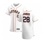 Men's Nike Houston Astros #28 Taylor Jones White Home 2020 Authentic Player Baseball Jersey