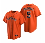 Men's Nike Houston Astros #5 Jeff Bagwell Orange Alternate Stitched Baseball Jersey