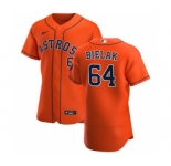 Men's Nike Houston Astros #64 Brandon Bielak Orange Alternate 2020 Authentic Team Baseball Jersey