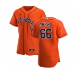 Men's Nike Houston Astros #66 Bryan Abreu Orange Alternate 2020 Authentic Team Baseball Jersey