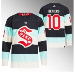 Men Seattle Kraken #10 Matty Beniers 2024 Deep Sea Blue Winter Classic Stitched Jersey