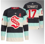 Men Seattle Kraken #17 Jaden Schwartz 2024 Deep Sea Blue Winter Classic Stitched Jersey