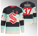 Men Seattle Kraken #37 Yanni Gourde 2024 Deep Sea Blue Winter Classic Stitched Jersey