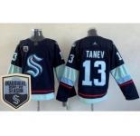 Men's Seattle Kraken #13 Brandon Tanev Navy 2021-22 Season Inaugural Authentic Jersey