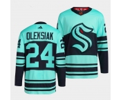 Men's Seattle Kraken #24 Jamie Oleksiak Reverse Ice Blue Jersey