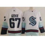 Men's Seattle Kraken #67 Morgan Geekie White Authentic Jersey