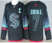 Men's Seattle Kraken #7 Jordan Eberle Black Alternate Authentic Jersey