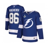 Men's Tampa Bay Lightning #86 Nikita Kucherov 2021 Stanley Cup Champions Stitched Hockey Jersey