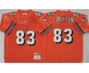 Men's Miami Dolphins #83 Mark Clayton Orange Throwback Stitched Football Jersey