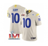 Men's Los Angeles Rams #10 Cooper Kupp Bone 2022 Super Bowl LVI Vapor Limited Stitched Jersey