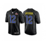 Men's Los Angeles Rams #12 Van Jefferson Black 2022 Super Bowl LVI Game Stitched Jersey