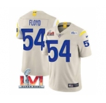 Men's Los Angeles Rams #54 Leonard Floyd Bone 2022 Super Bowl LVI Vapor Limited Stitched Jersey
